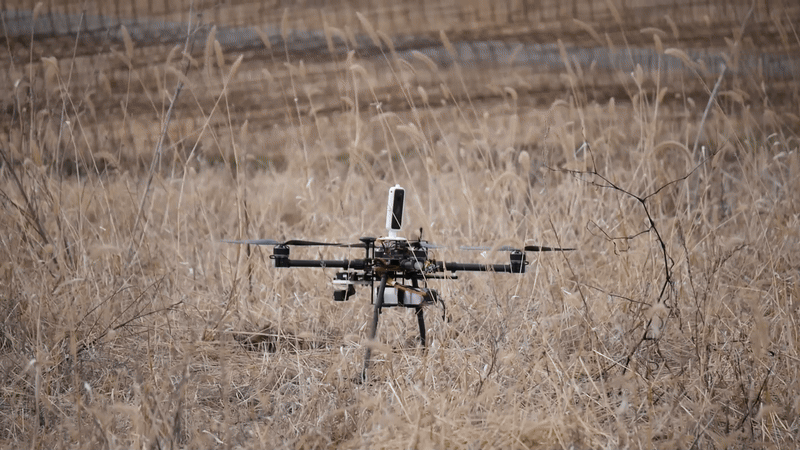 FarmGuard drones operating over agricultural fields